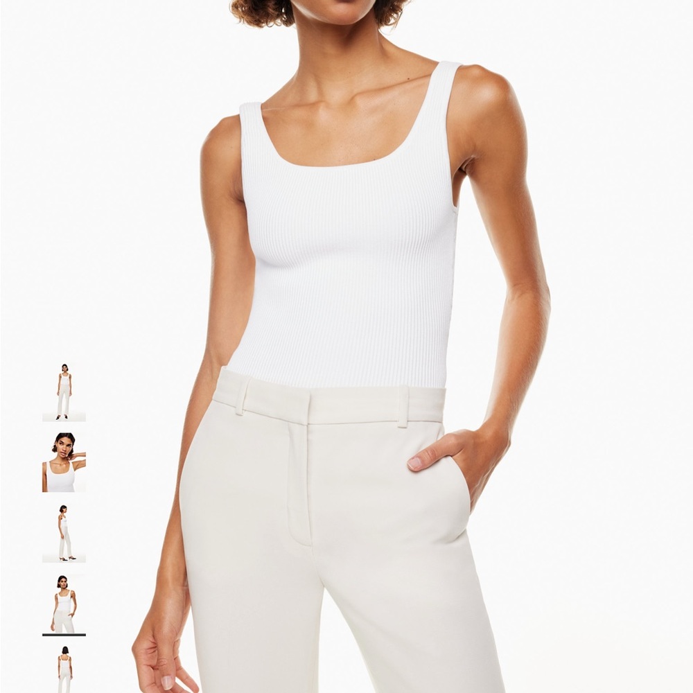 Babaton Sculpt Knit Squareneck Tank
Rib-knit tank top NEW